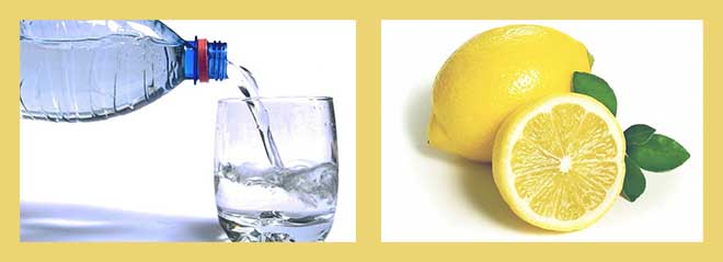 стакан воды. лимон